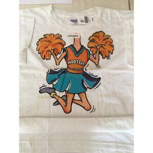 Free With $20 Purchase New Girls Hooters Stained T-shirt Size Large